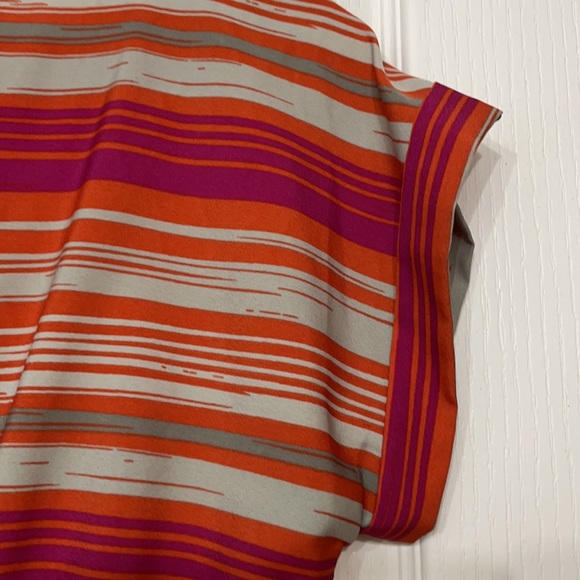 Banana Republic Size Medium Pink/Orange Blouse - Picture 4 of 8